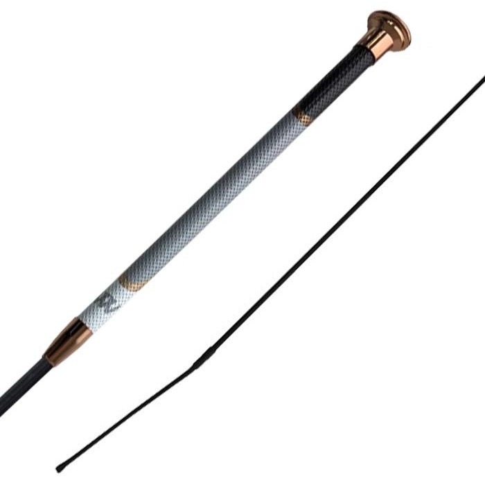 Woof Wear Harmony Resolute 100cm Dressage Whip WH0011-GYRG-100 - Grey / Rose Gold
